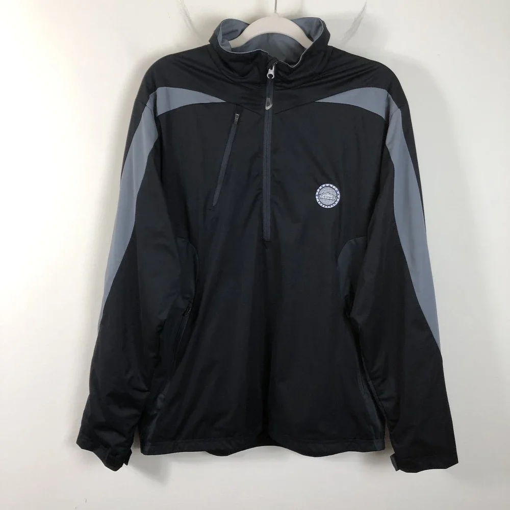 Antigua Jacket Large Black Zip Up Embroidered International Crown Golf